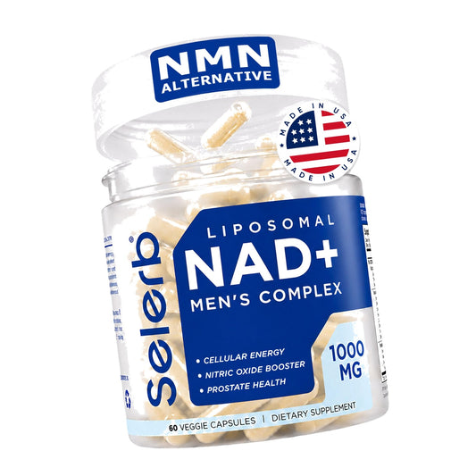 NAD Supplement for Men – Liposomal NAD+ NMN Alternative Nitric Oxide Prostate Health Supplements with Resveratrol, CoQ10, L Citrulline and Lycopene for Anti-Aging & Cellular Energy Support 60 Capsules