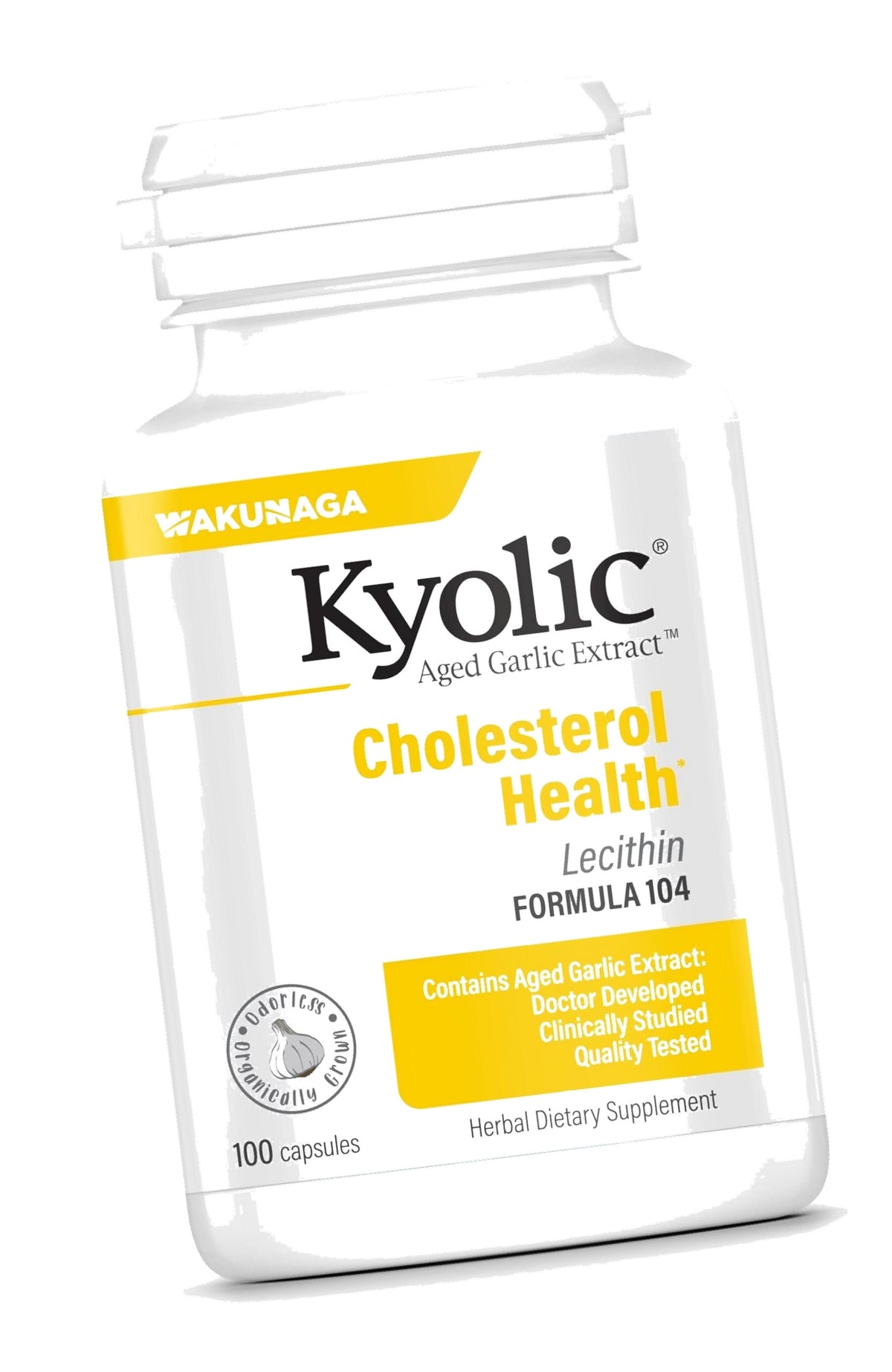 Kyolic Aged Garlic Extract Cholesterol Health* Formula 104, 100 Capsules