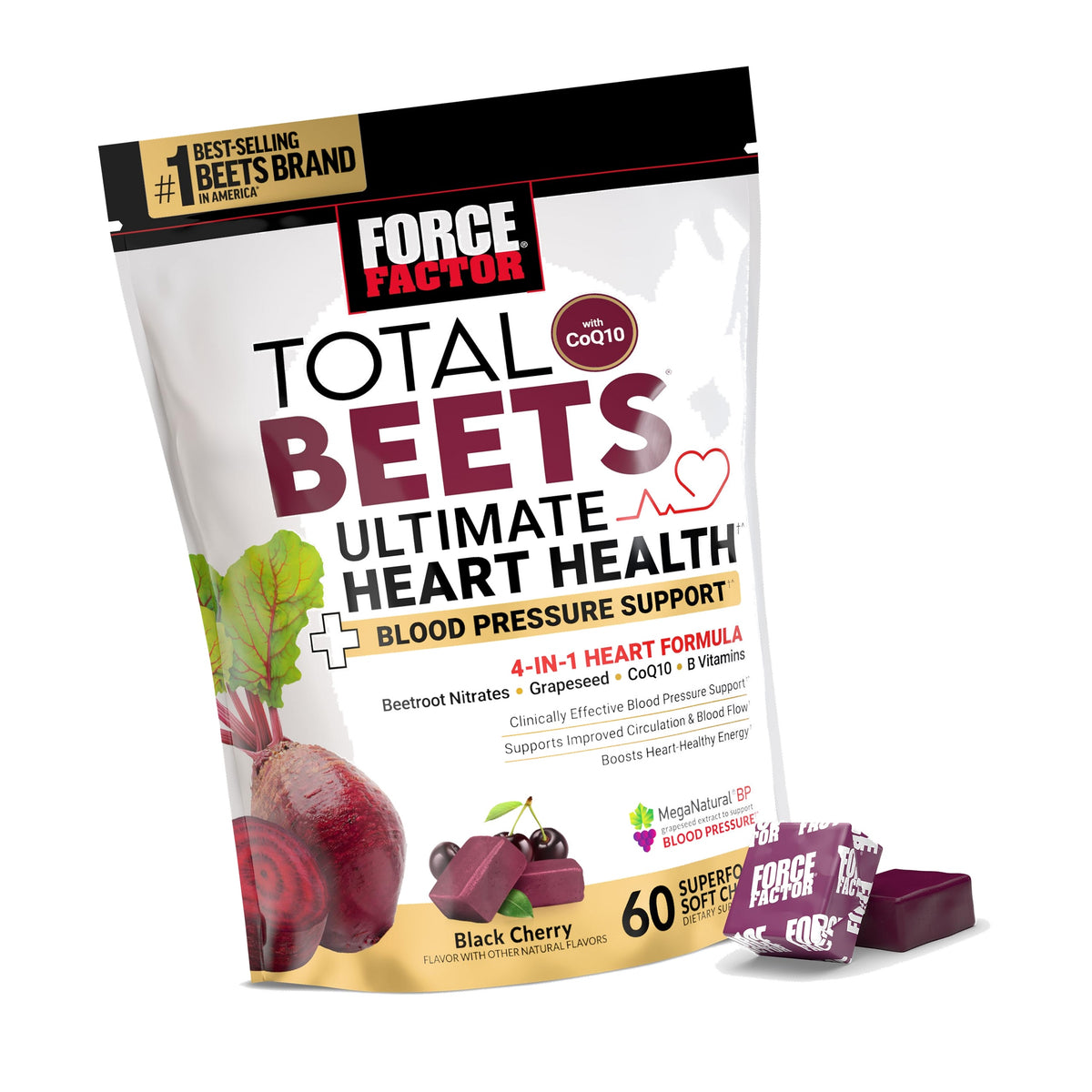 Force Factor Total Beets Ultimate Heart Health for Blood Pressure Support