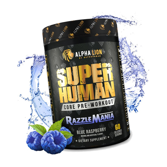 ALPHA LION Core Pre Workout with Creatine for Performance, Beta Alanine for Muscle, L-Citrulline for Pump & Tri-Source Caffeine for Sustained Energy (60 Servings, Razzle Mania)
