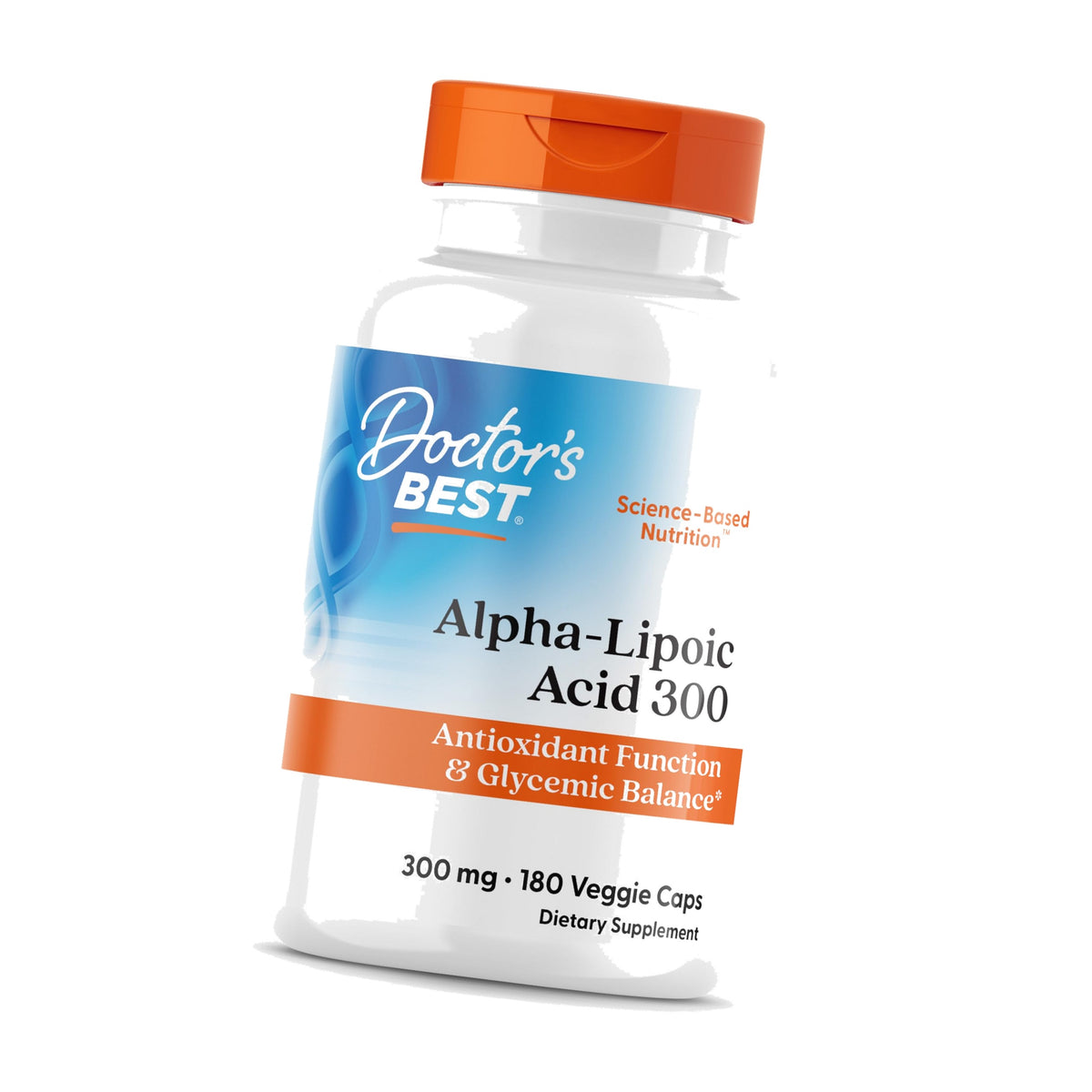Doctor's BEST Alpha Lipoic Acid Supplement 300mg, Non GMO, 180 Veg Capsules