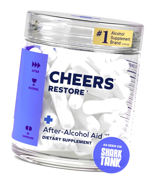 Cheers Restore | Supplement with DHM, L-Cysteine, Milk Thistle | 12 Doses