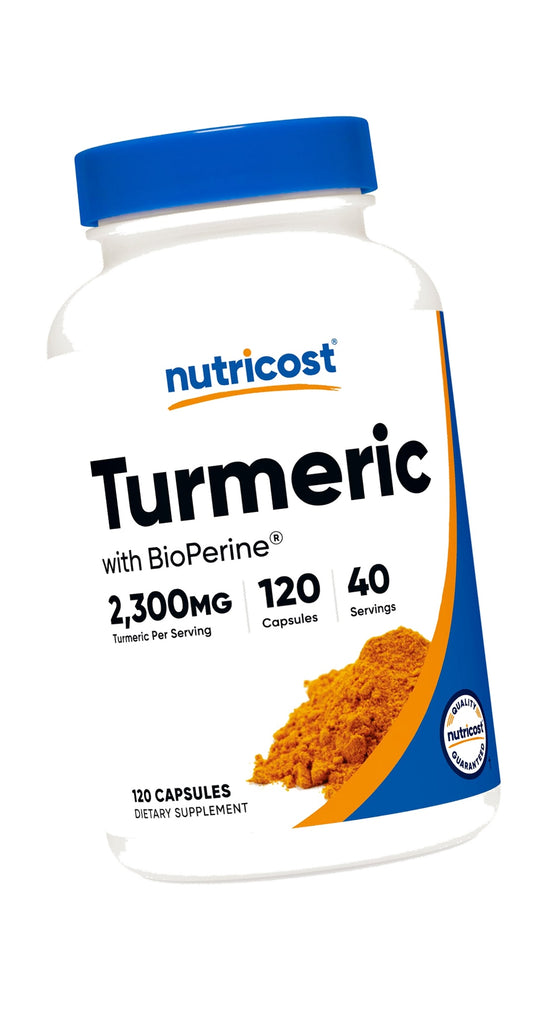 Nutricost Turmeric Curcumin with BioPerine, 2300mg, 120 Capsules, GMO-Free