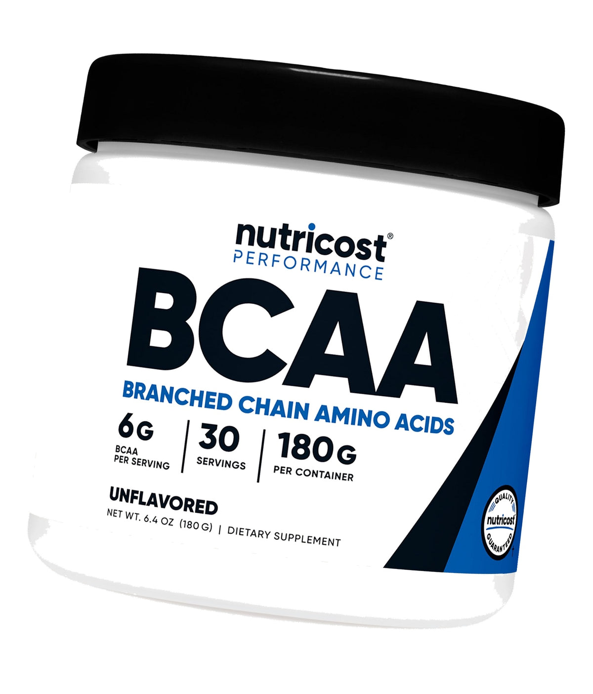 Nutricost BCAA Powder (Unflavored) 30 Servings, Optimal 2:1:1 Ratio
