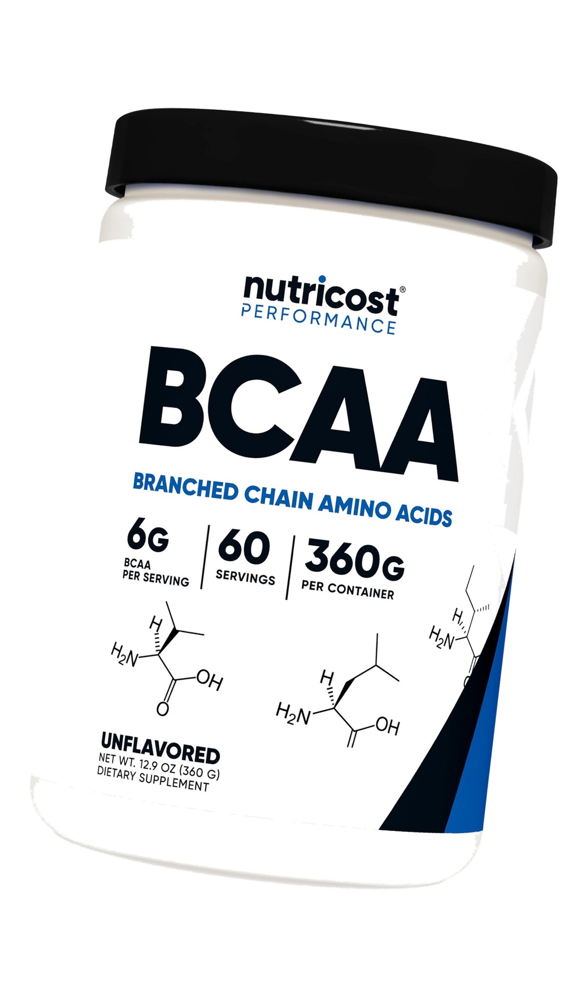 Nutricost BCAA Powder 2:1:1 (Unflavored) 60 Servings, Vegetarian, GMO-Free