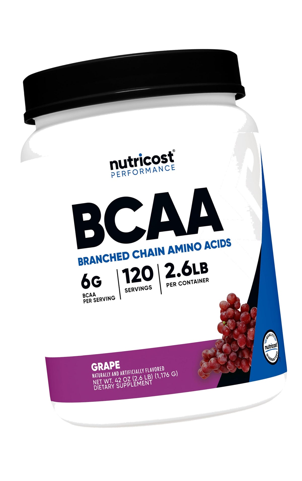 Nutricost BCAA Powder (Grape) 120 Servings, Optimal 2:1:1 Ratio, GMO-Free