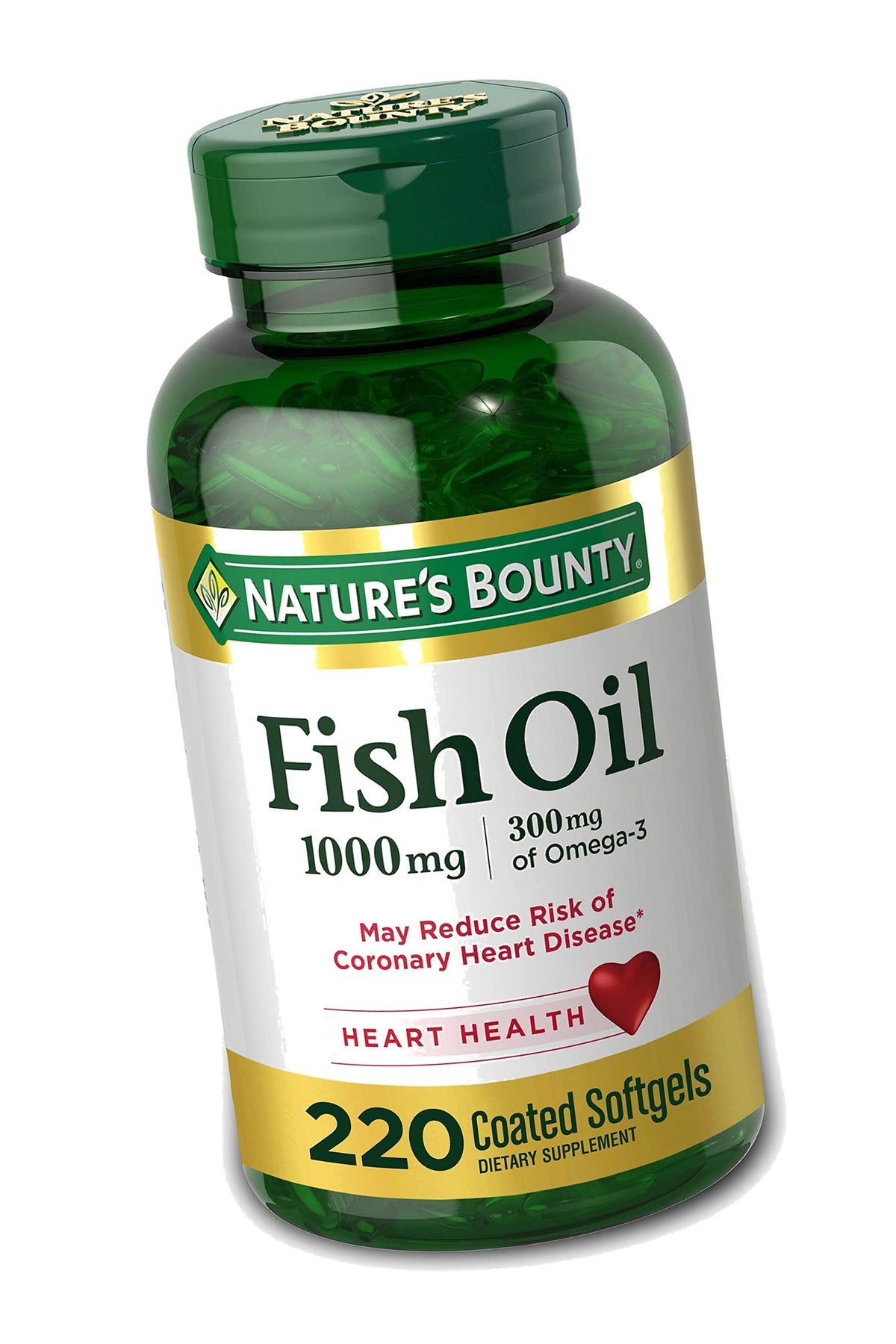 Nature's Bounty Fish Oil 1000 mg Coated Softgels, 220 Count