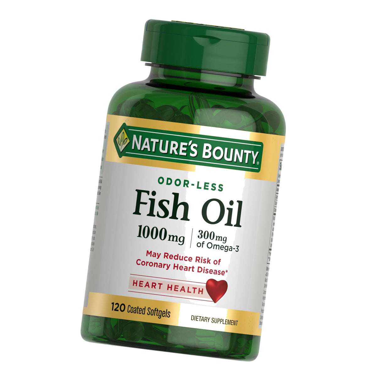 Nature's Bounty Fish Oil 300mg Omega-3, 120 Softgels