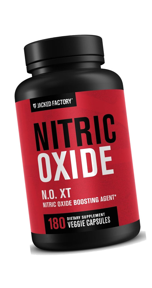 Jacked Factory N.O. XT Nitric Oxide Supplements for Men w/Nitrosigine L Arginine L Citrulline Supplement for Muscle Pumps & Vascularity - Pre Workout Nitric Oxide Booster & Muscle Builder - 180 Caps