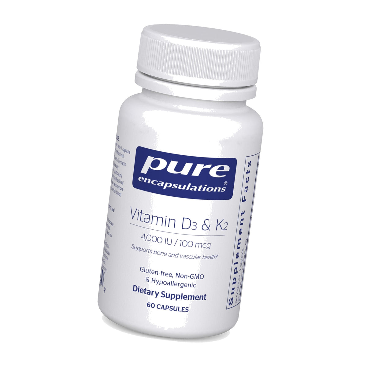 Pure Encapsulations Vitamin D3 & K2, 60 Capsules