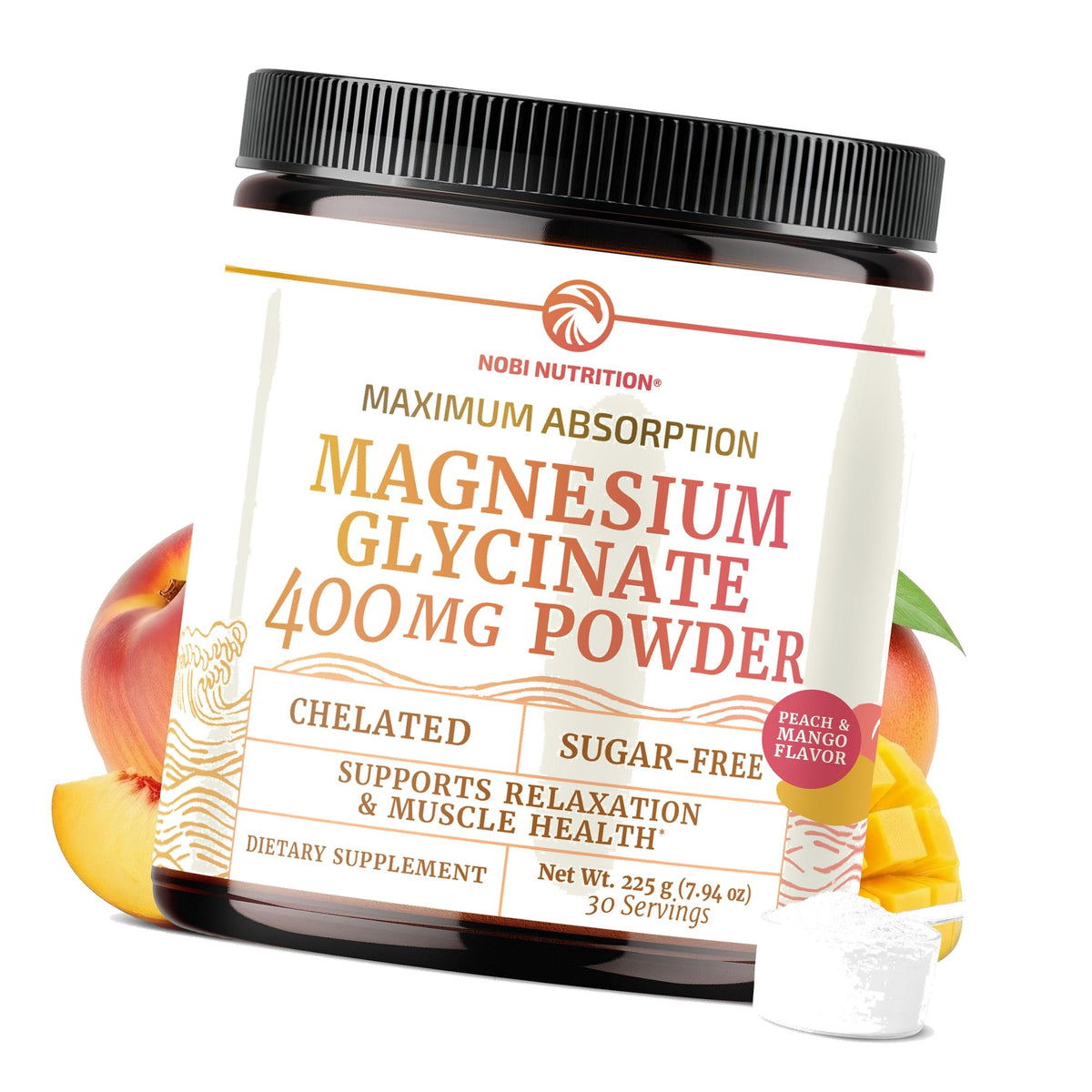 Magnesium Glycinate Powder 400MG, Sleep & Relaxation Support, Sugar-Free
