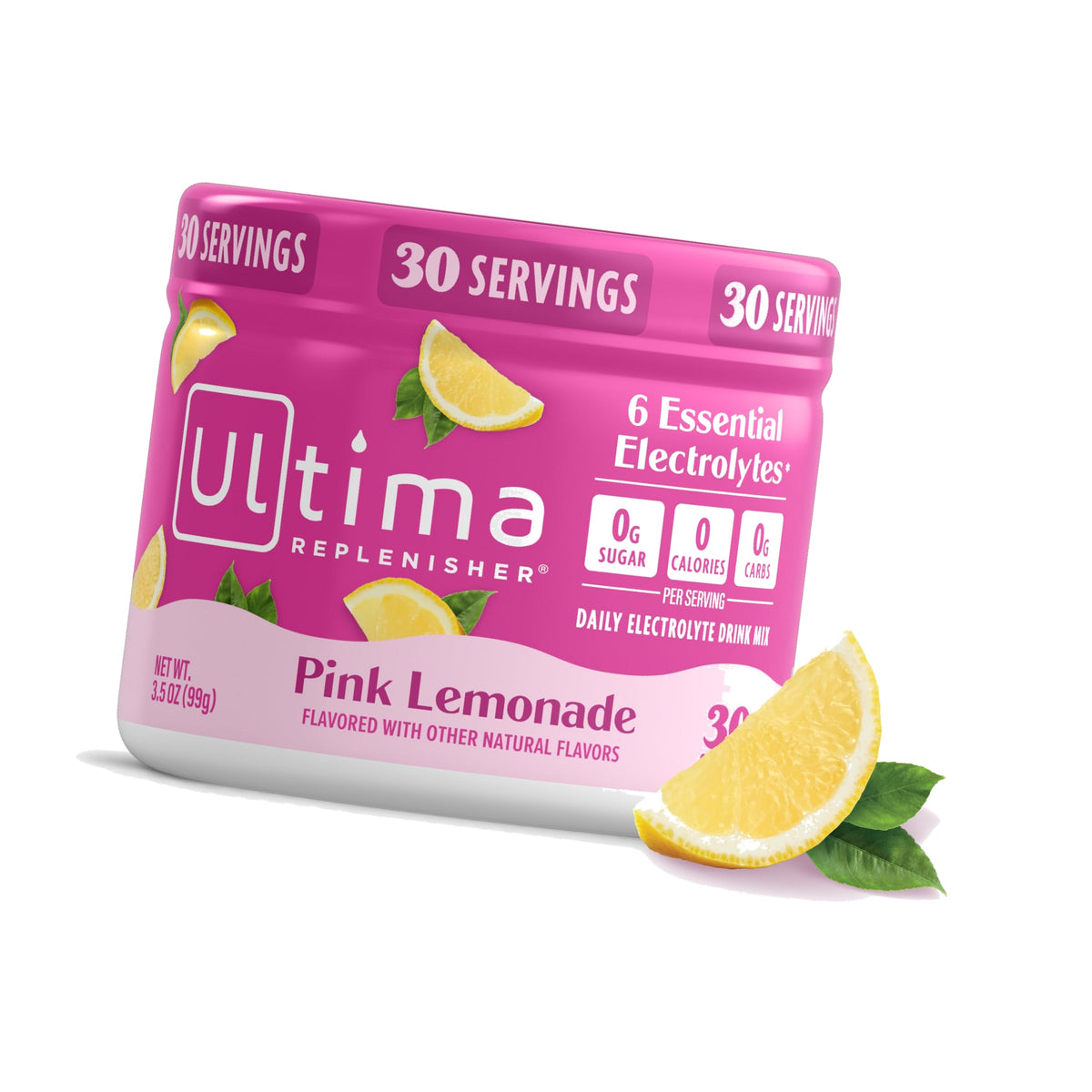 Ultima Replenisher Pink Lemonade Electrolytes Powder, 30-Serving Canister