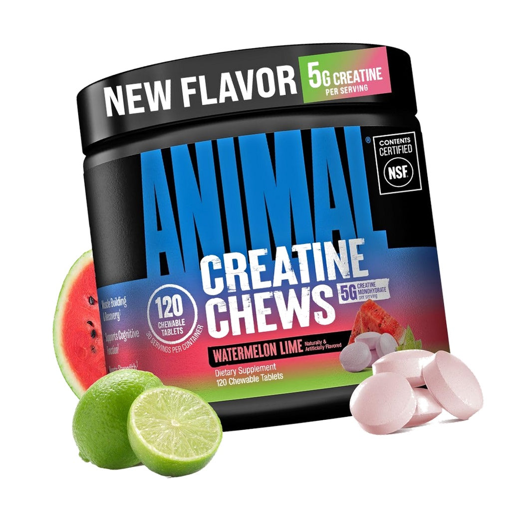 Animal Creatine Monohydrate Chews | Men & Women | Watermelon-Lime 120 Count