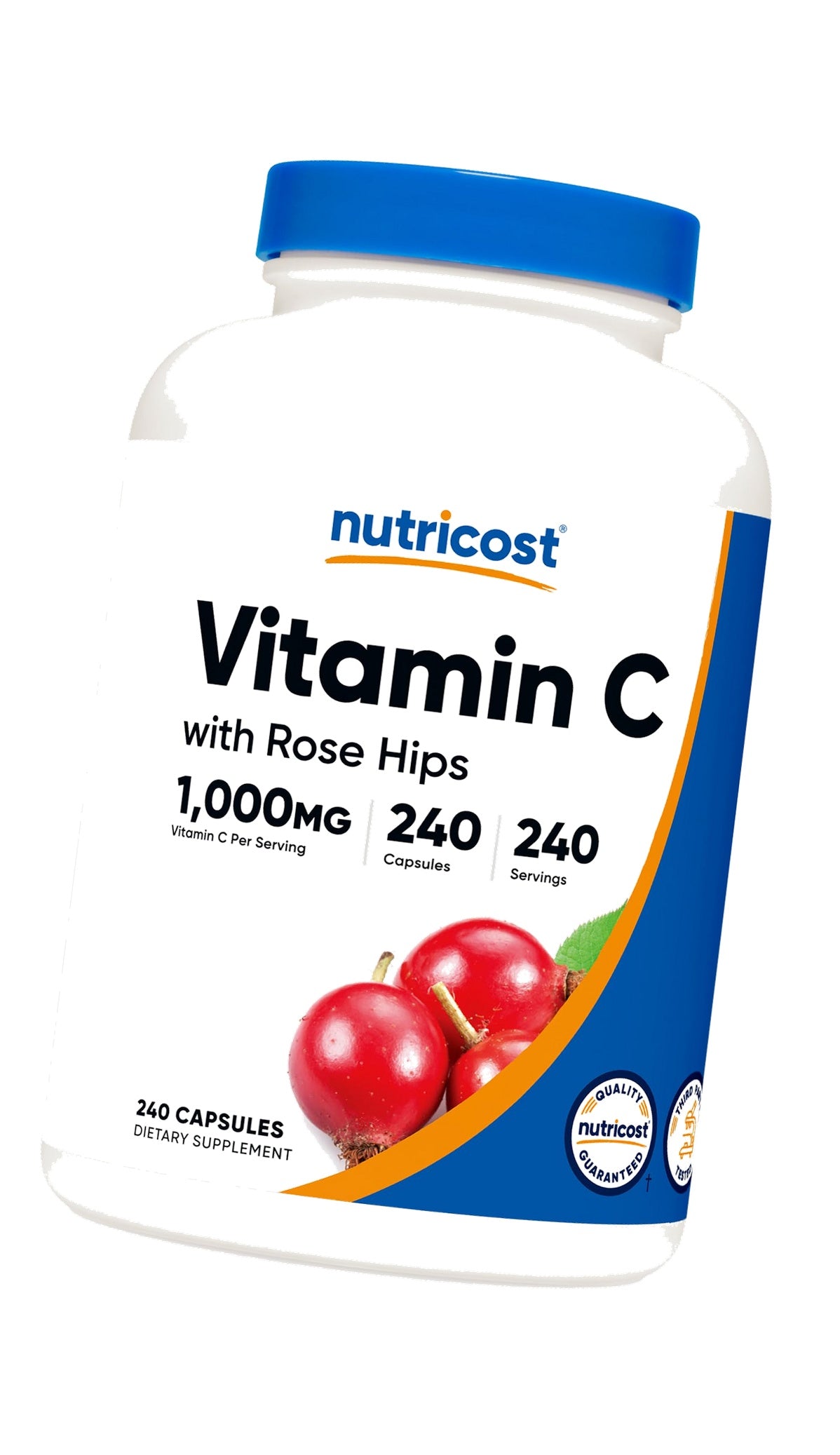 Nutricost Vitamin C with Rose Hips 1025mg, 240 Capsules, Gluten Free
