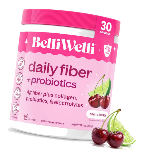 Belli Welli Fiber Supplement Powder, Cherry Limeade, 30 Servings