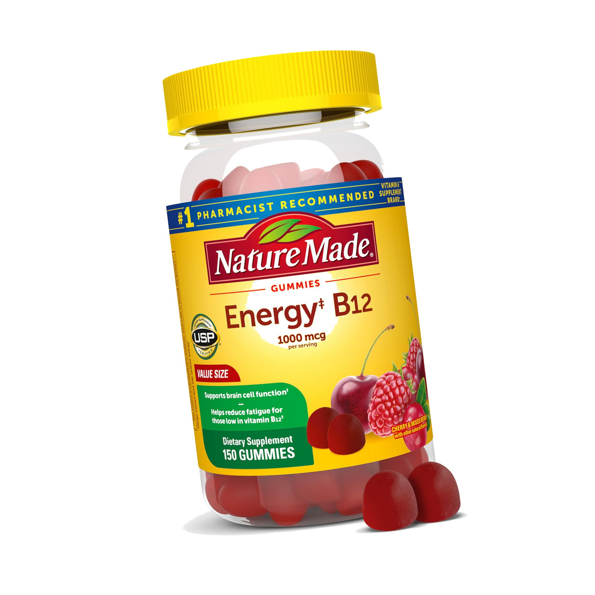 Nature Made Vitamin B12 Gummies 1000 mcg per Serving, 150 Gummy Vitamins