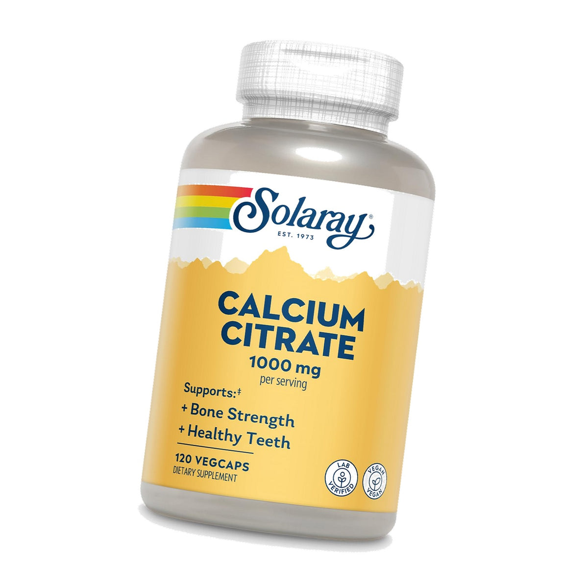 SOLARAY Calcium Citrate 1000 mg, 120 VegCaps