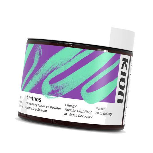 Kion Aminos Essential Amino Acids Powder | All 9 EAAs + BCAAs for Lean Muscle, Recovery & Energy | Sugar-Free, Caffeine-Free