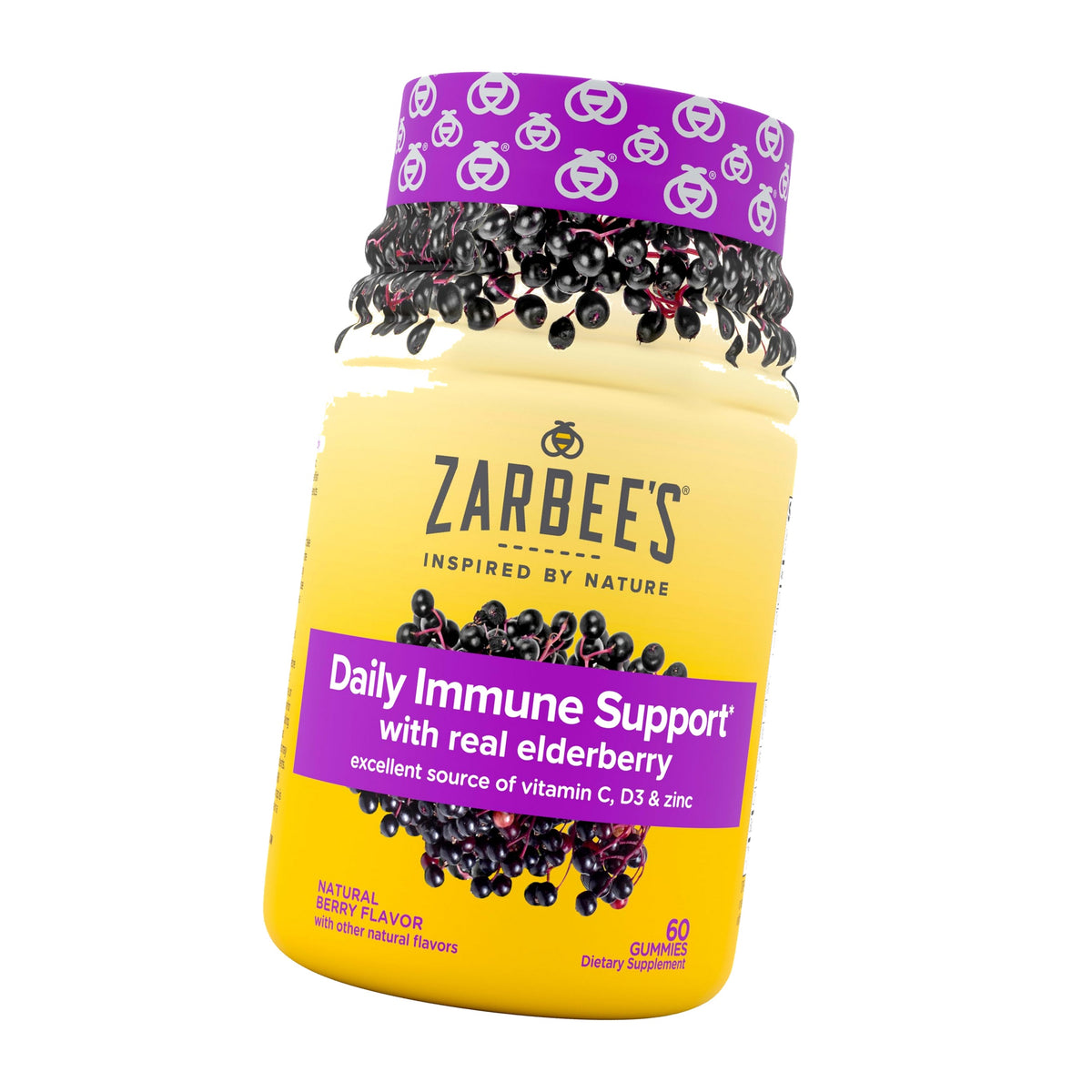 Zarbee's Adult Elderberry Immune Support Gummies, 60 ct
