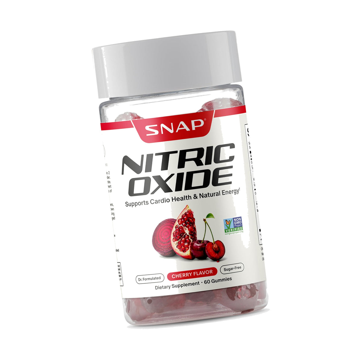 Snap Supplements Nitric Oxide Beet Root Gummies, Cherry, 60 Beets Gummies