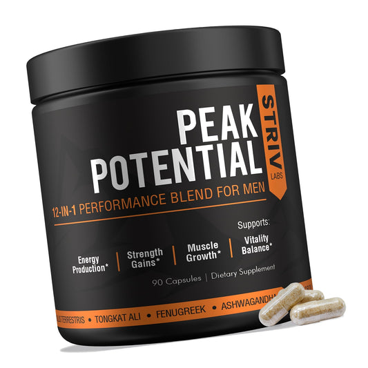 STRIVLABS Peak Potential 12-in-1 Testosterone Support for Men