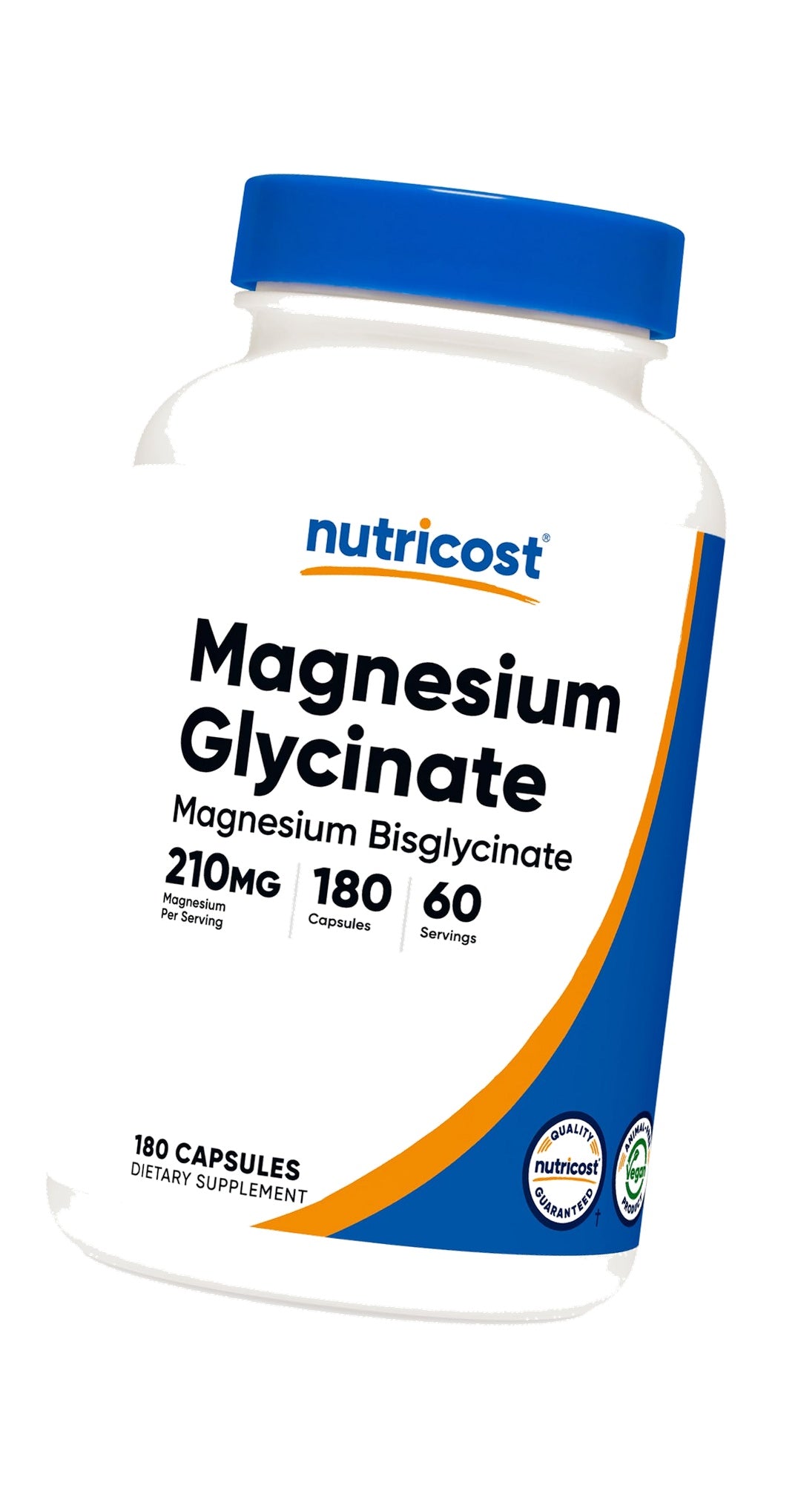 Nutricost Magnesium Glycinate Capsules, 180 Capsules, 210mg
