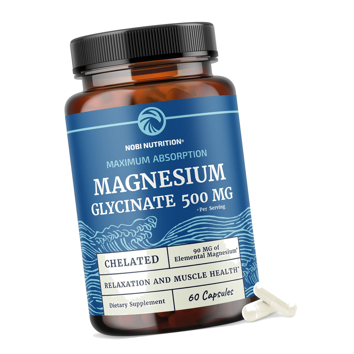 Magnesium Glycinate 500mg, High Absorption, Sleep & Relaxation Support