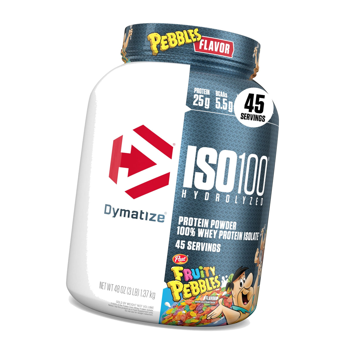 Dymatize ISO100 Protein Powder, 100% Whey Isolate, Fruity Pebbles