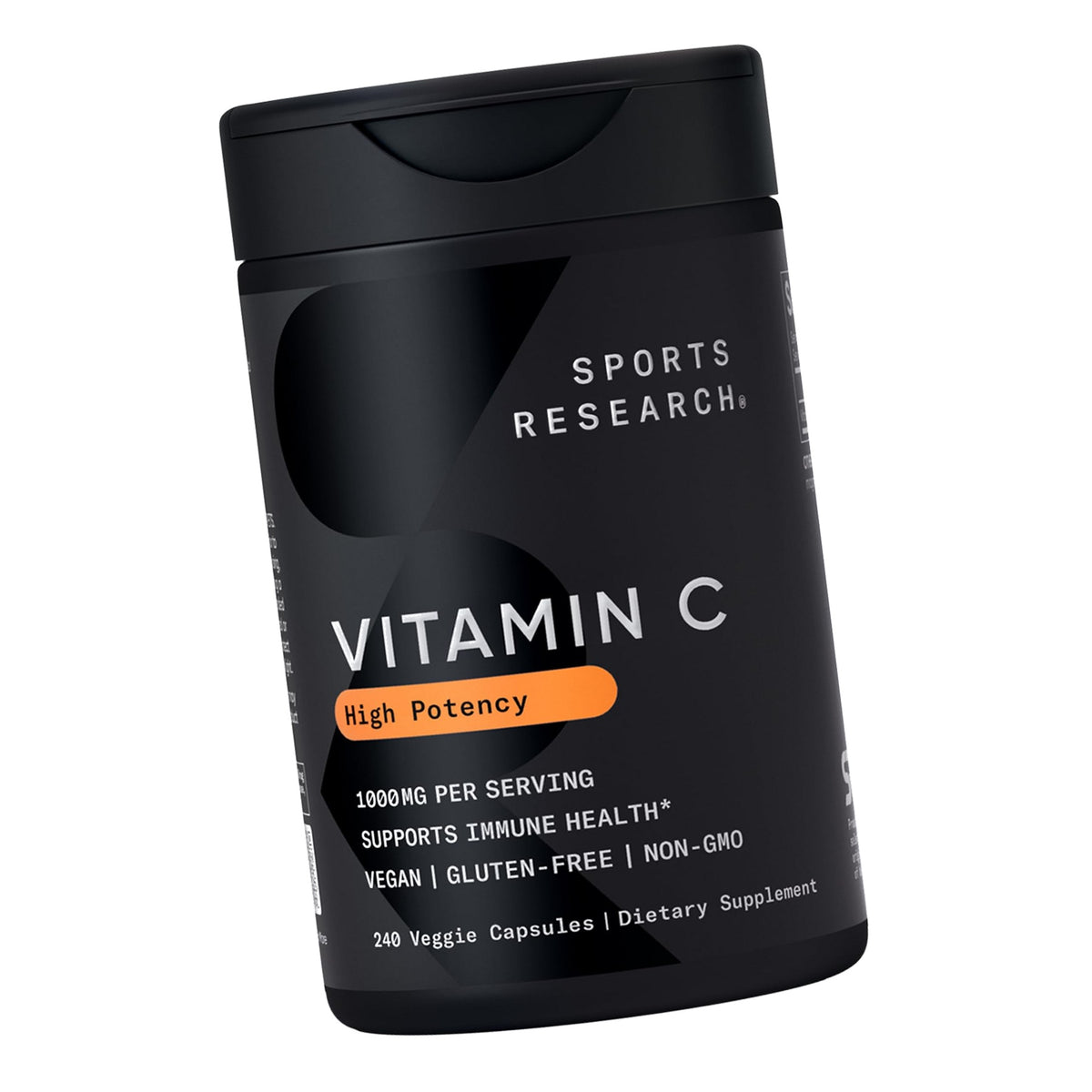 Sports Research® High Potency Vitamin C 1000mg, 240 Count Veggie Capsules