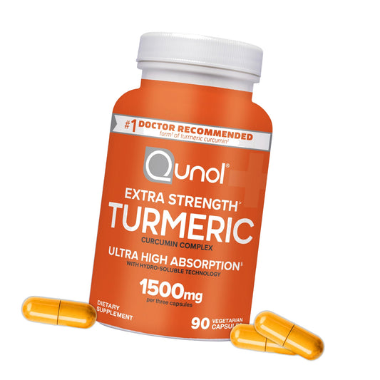 Qunol Turmeric Curcumin 1500mg, Ultra High Absorption Supplement, 90 Count