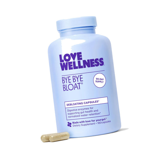 Love Wellness Bye Bye Bloat | Digestive Enzymes | 90-Day Supply | Capsules