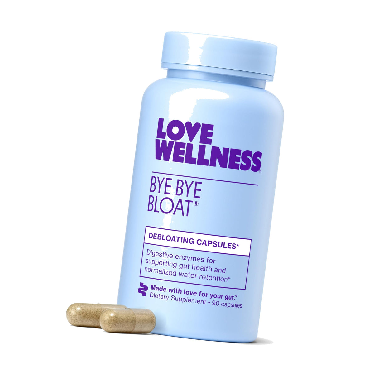 Love Wellness Bye Bye Bloat | Digestive Enzymes | 45-Day Supply | Capsules