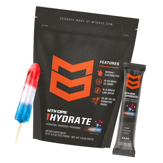 MTN OPS Hydrate Sugar Free Electrolyte Packets, Liberty Pop