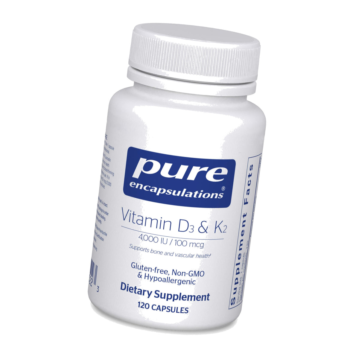 Pure Encapsulations Vitamin D3 & K2, 120 Capsules