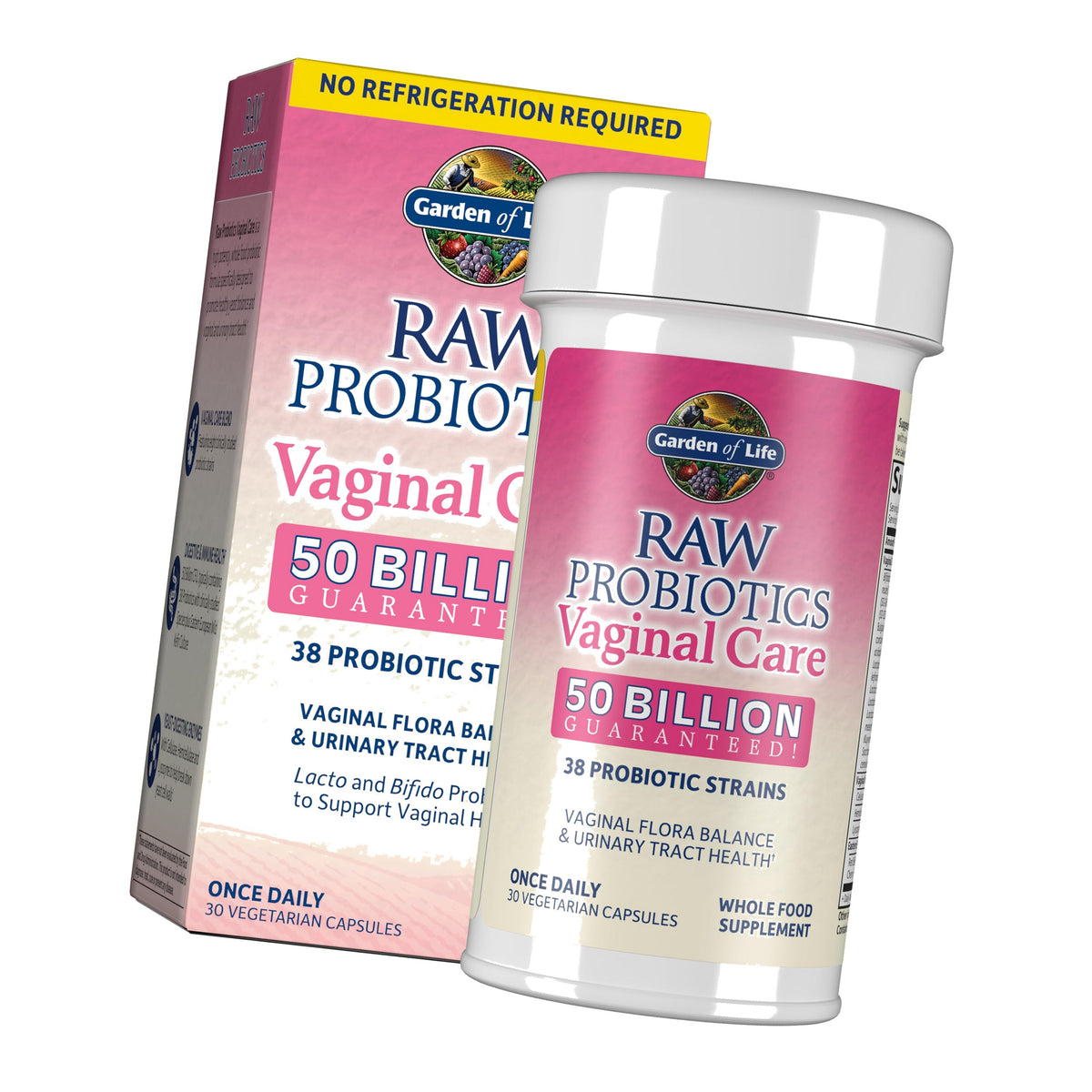 Garden of Life Raw Probiotics Vaginal Care, 50 Billion CFU, Shelf Stable