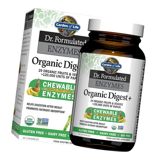 Garden of Life Dr. Formulated Digest+ Enzymes with Papain & Bromelain, 90ct