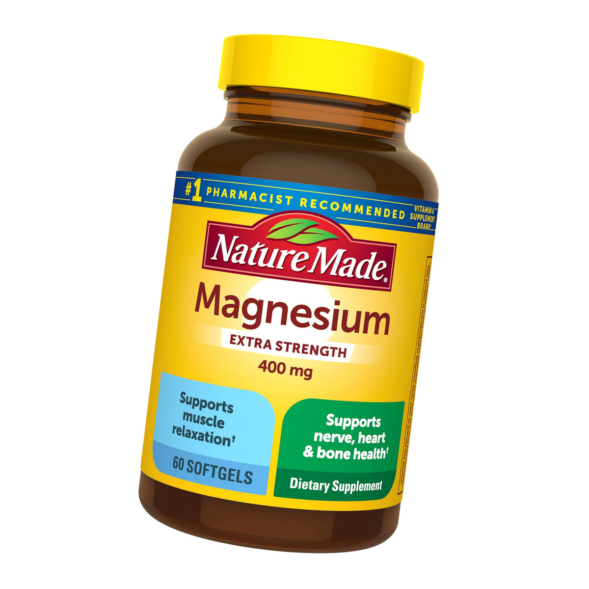 Nature Made Magnesium Oxide Extra Strength 400 mg, 60 Softgels