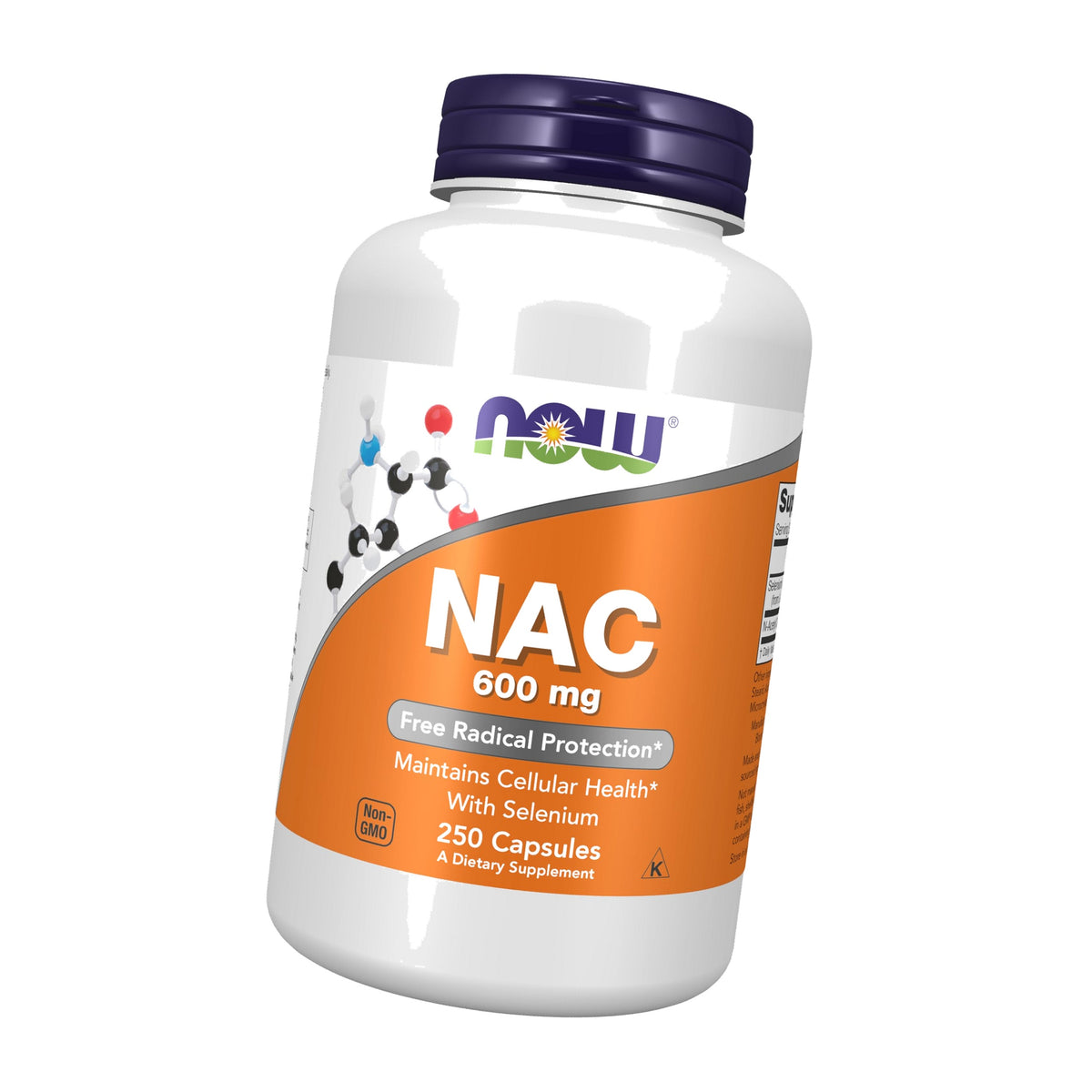 NOW Supplements, NAC (N-Acetyl Cysteine) 600 mg with Selenium, 250 Veg Capsules