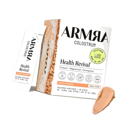 ARMRA Colostrum Powder, Blood Orange, 30 Serving Travel Sticks