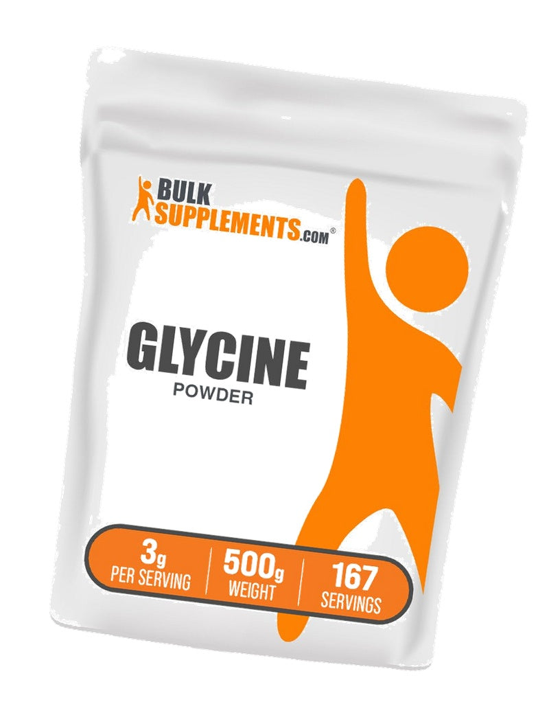 BulkSupplements.com Glycine Powder - Glycine Supplements, Amino Acid Supplement - Unflavored & Gluten Free, 3g per Serving, 500g (1.1 lbs) (Pack of 1)
