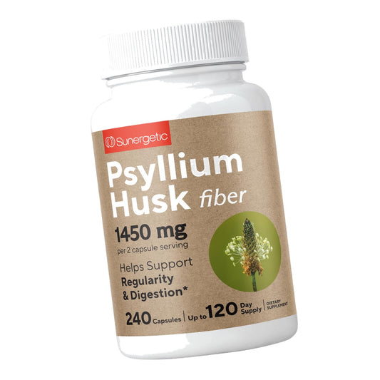 Premium Psyllium Husk Fiber Supplement 1450mg, 240 Capsules