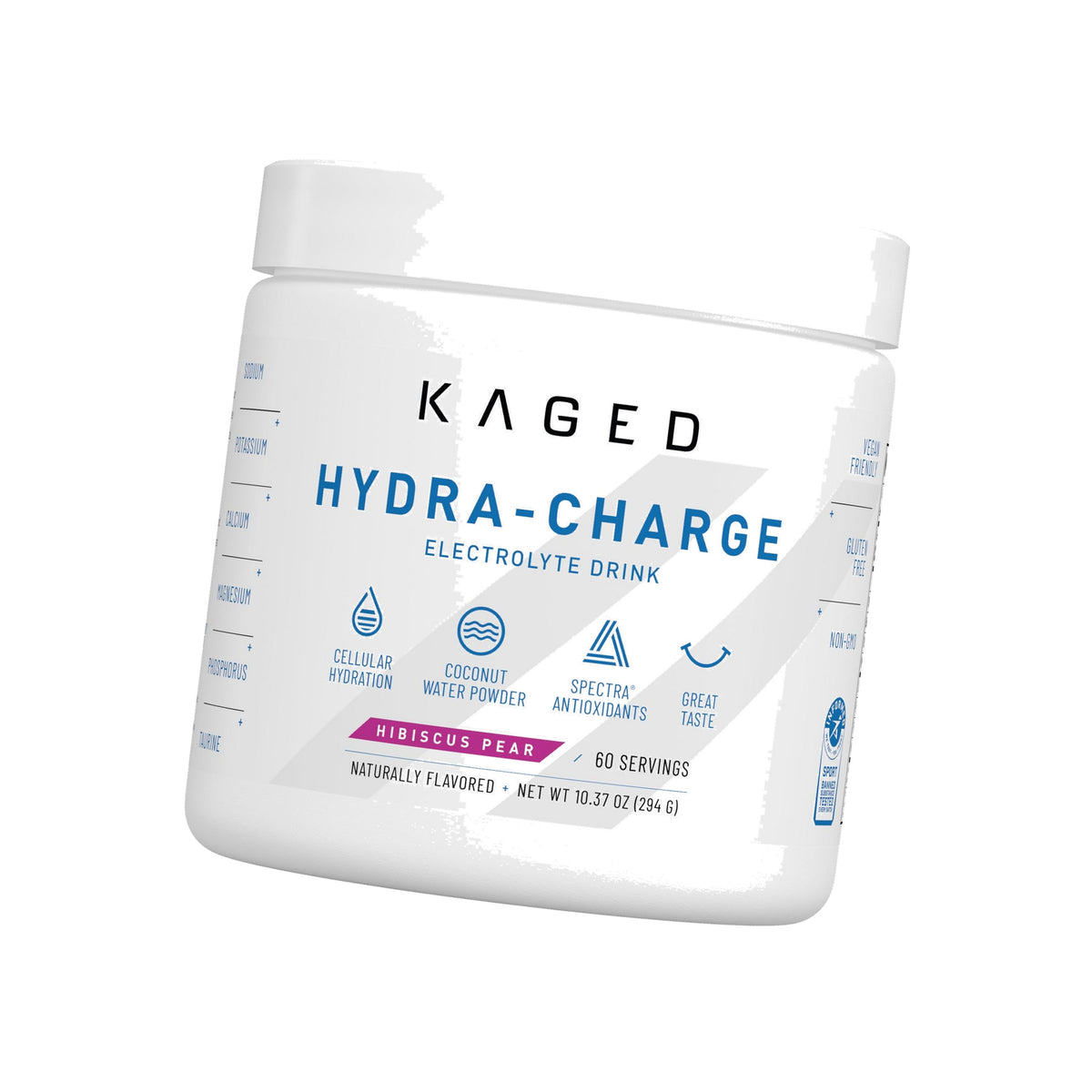 Kaged Hydration Electrolytes Powder | Hibiscus Pear | 60 Servings