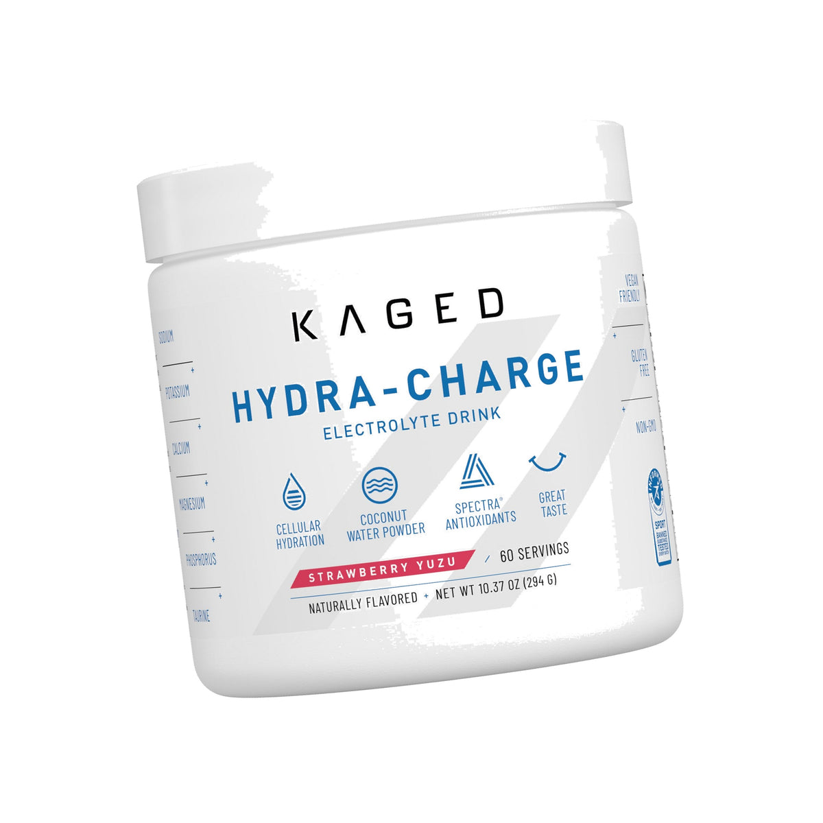 Kaged Sugar Free Hydration | 5 Key Electrolytes | Coconut Water | Tastes Amazing | 60 Servings