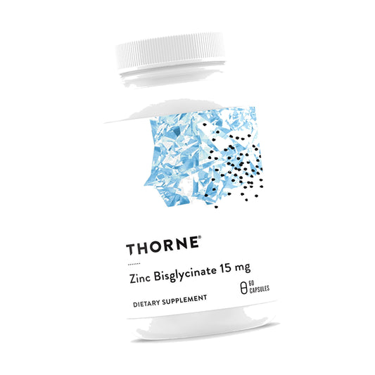 THORNE Zinc Bisglycinate 15 mg, Highly Absorbable Zinc, 60 Capsules