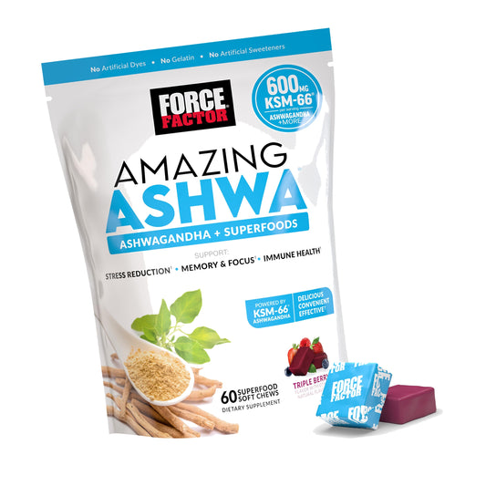 Force Factor Amazing Ashwa, Ashwagandha Supplement for Stress Relief