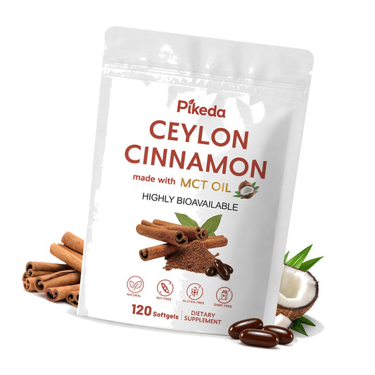 Pikeda Ceylon Cinnamon with MCT Oil Supplements Softgels, 120 Day Supply