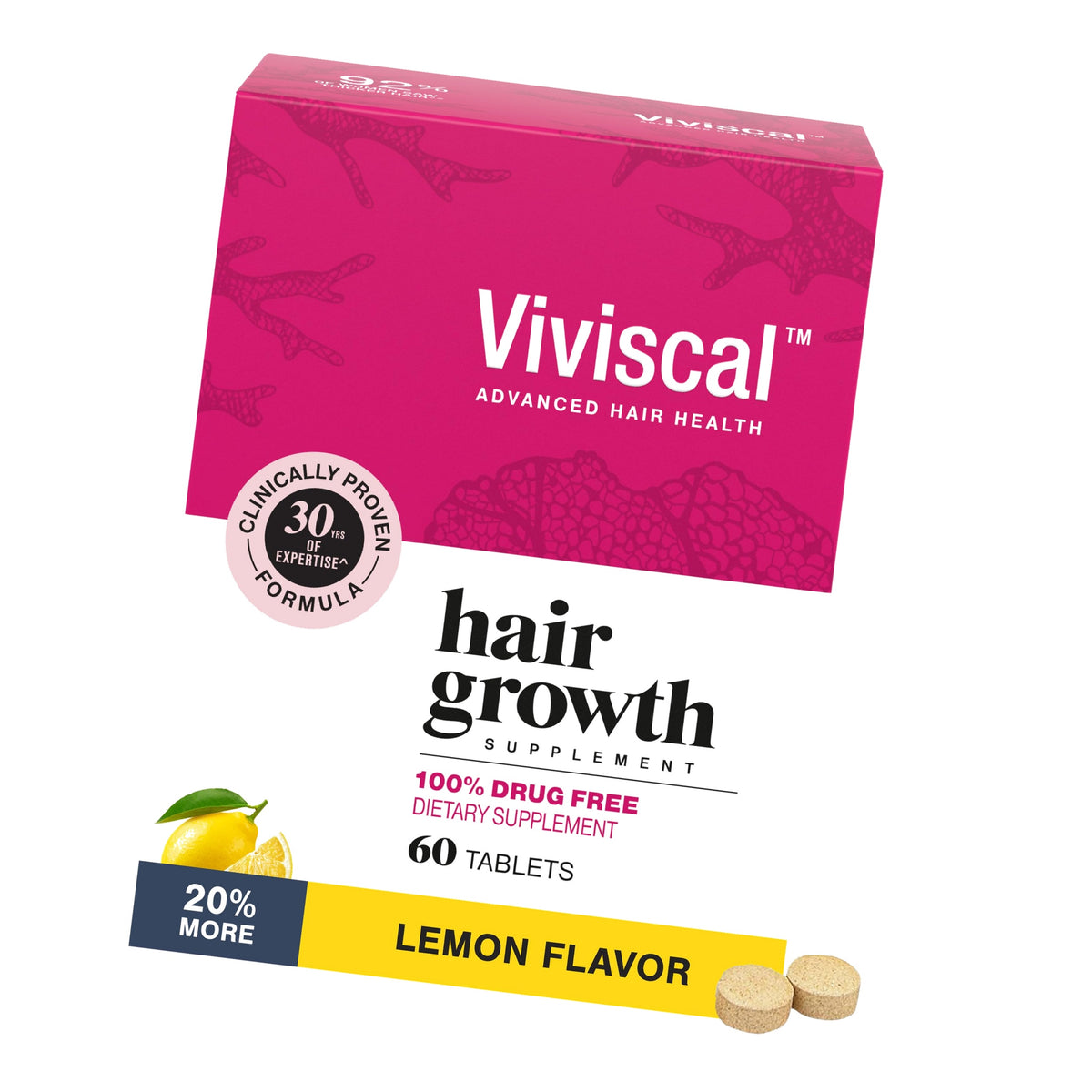Viviscal Hair Growth Supplements for Women, 60 Tablets, 1 Month