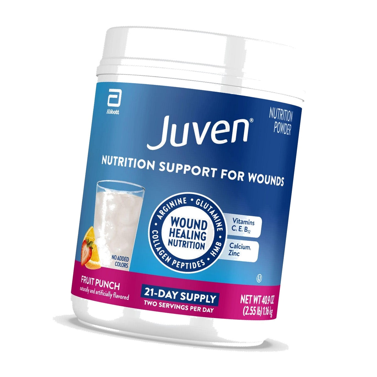 Juven Nutrition Support for Wound Healing, Fruit Punch, 42 Serving Tub (Pack of 1)