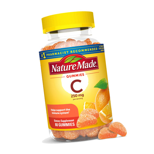 Nature Made Vitamin C Gummies 250mg per Serving, 80 Count