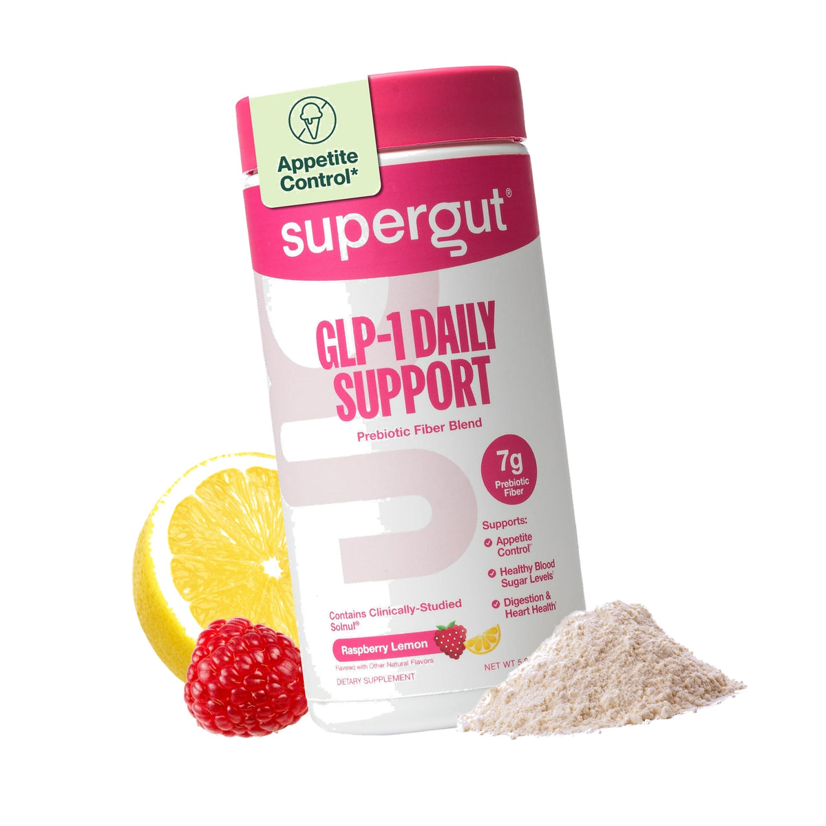 Supergut GLP1 Daily Support, Raspberry Lemon, 18 Servings